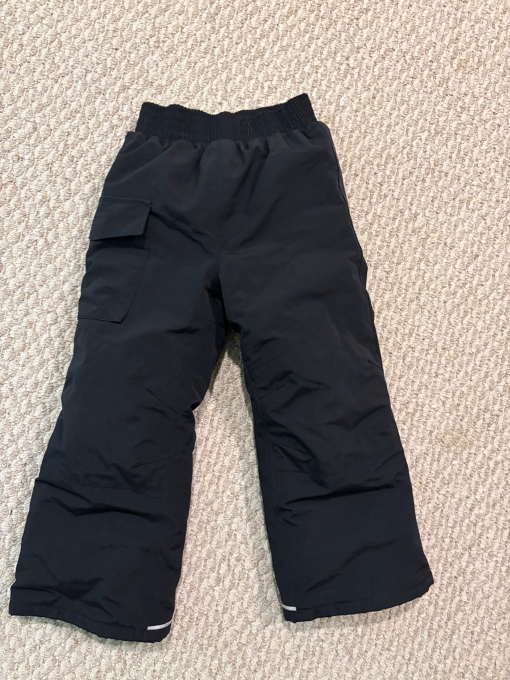Hanna Andersson Kids Black Waterproof
 Snow Pants with Cargo Pocket Sz 110/5